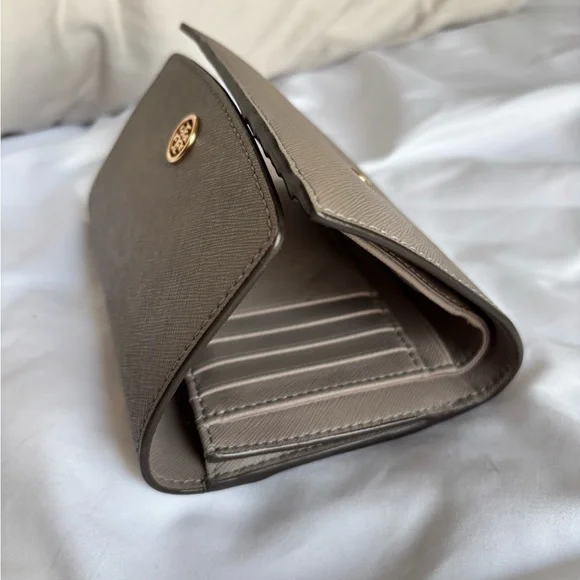 Tory Burch Taupe Leather Wallet - Picture 11 of 13